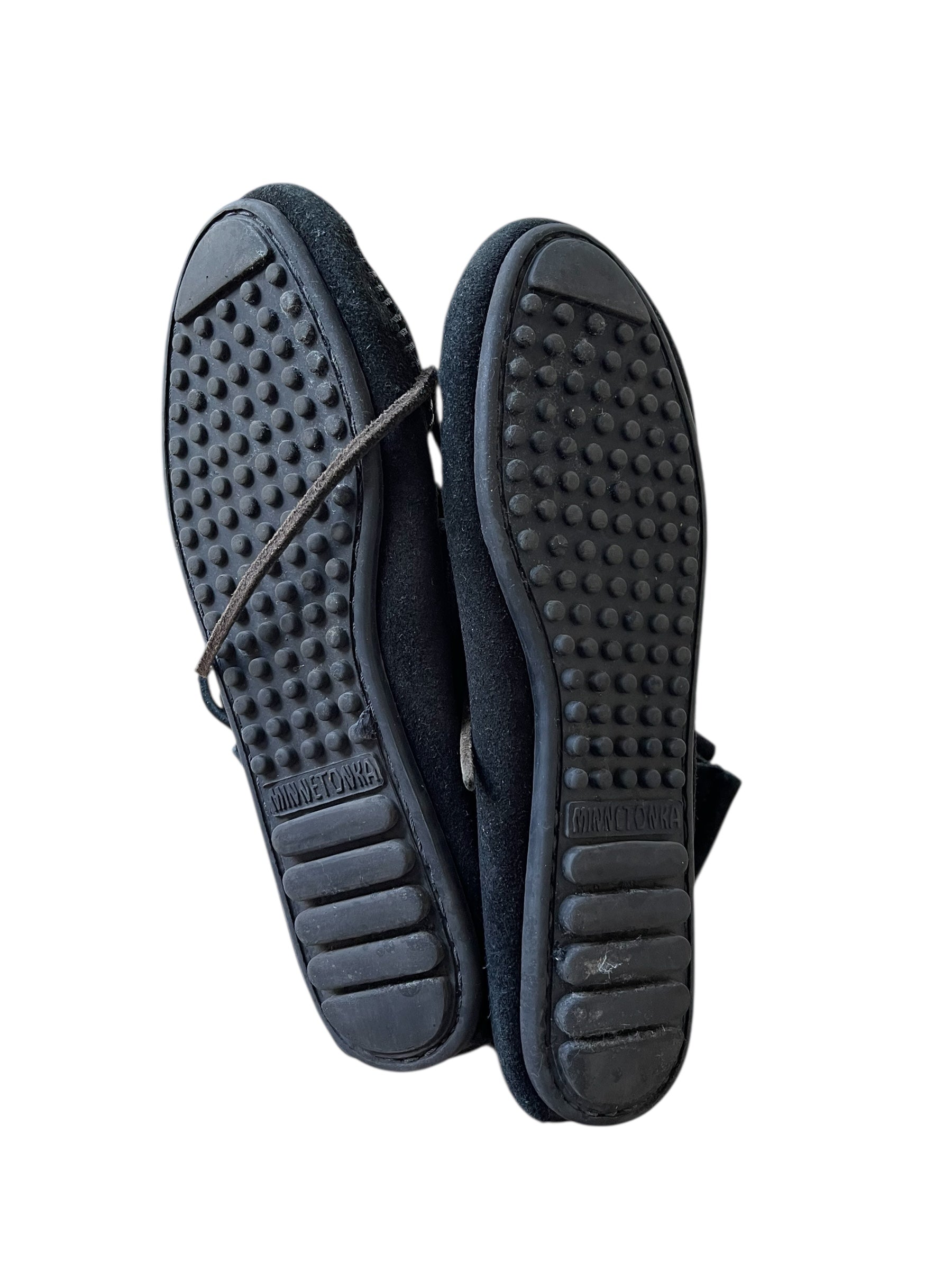 Boots Minnetonka en daim à franges et lacets, taille 38