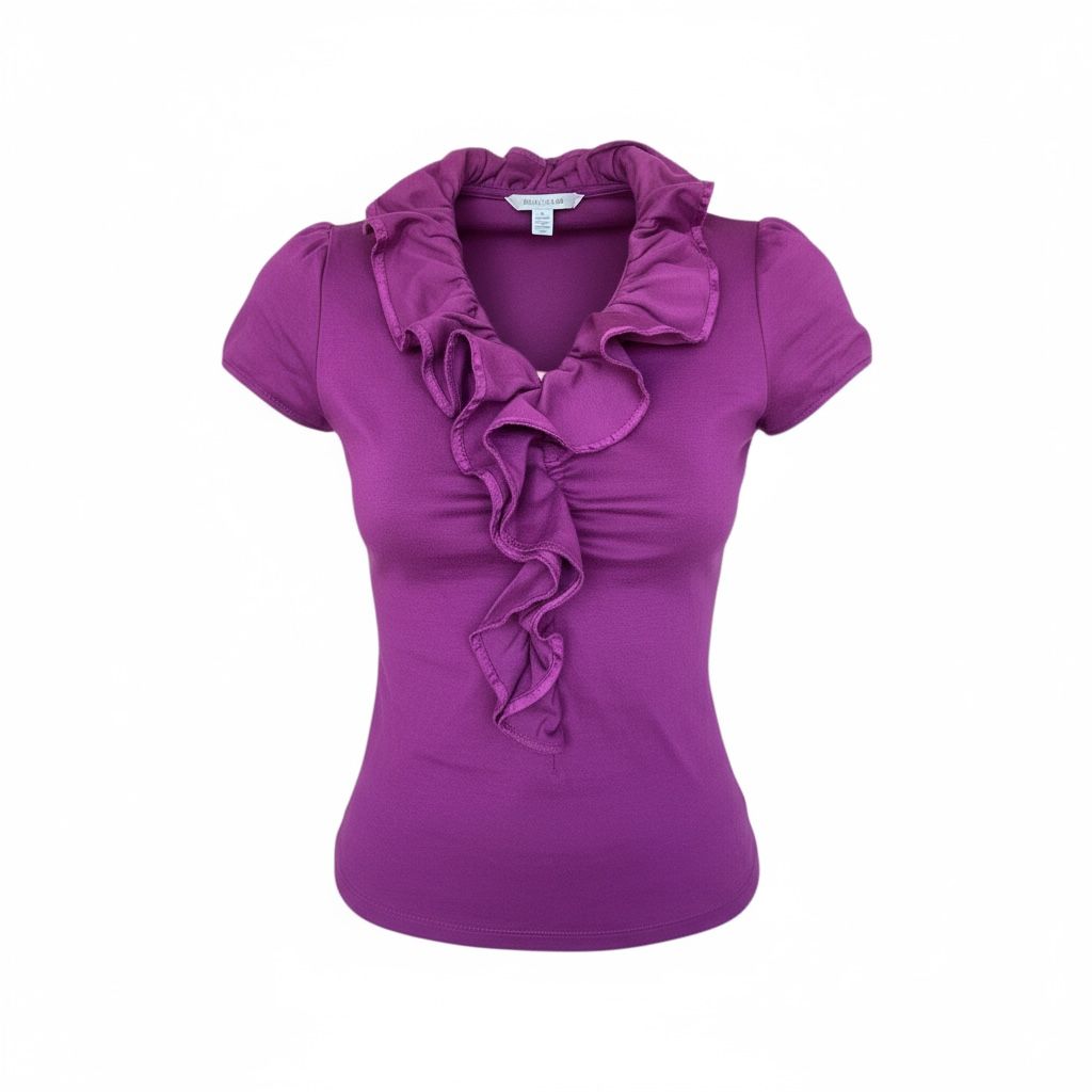 Vintage Polo léger pourpre avec un col unique de la marque NARACACIMIE.